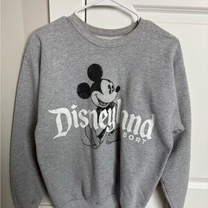 Disney Gray Crewneck Sweater with Mickey Graphic